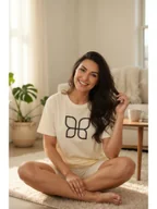 Piżamy damskie - Passion Luxeflt - Piżama dwuczęściowa, żółta Wariant/Rozmiar: S DOSTAWA 24h GWRANCJA - miniaturka - grafika 1