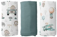 Pieluchy - PIELUCHY MUŚLINOWE PIELUSZKI PREMIUM ZESTAW 3szt 60x75cm PRODUKT POLSKI - miniaturka - grafika 1