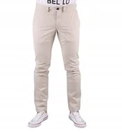 Spodnie męskie - PEPE JEANS SPODNIE MĘSKIE ECRU PROSTE 36 P9L - miniaturka - grafika 1