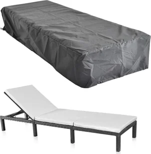 Mucola pokrowiec ochronny na meble ogrodowe plandeka zestaw kanapa sofa stół odporny na warunki atmosferyczne czarny - leżak ogrodowy 210x67x30 - Pokrowce na meble ogrodowe - miniaturka - grafika 1