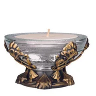 Lampiony i znicze - Znicz szklany otwarty 1000 g złoty - miniaturka - grafika 1