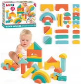 Zabawki i gry sportowe - Zestaw kolorowych klocków piankowych miękkie klocki 28 el. 10m+ LUDI - miniaturka - grafika 1