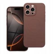 Etui i futerały do telefonów - Futerał SILICONE MAG COVER kompatybilny z MagSafe do IPHONE 16 Pro Max brązowy - miniaturka - grafika 1