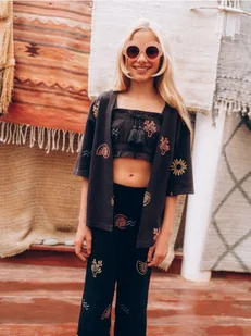 Reserved - Zestaw kimono z topem - ciemnoszary - Koszulki dla dziewczynek - miniaturka - grafika 1