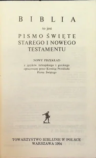 Biblia to jest Pismo Święte Starego i Nowego Testamentu - Religia i religioznawstwo - miniaturka - grafika 1