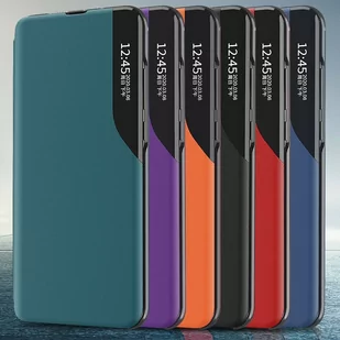 Eco Leather View Case elegancki futerał etui z klapką i funkcją podstawki Samsung Galaxy A12 / Galaxy M12 czerwony - Etui i futerały do telefonów - miniaturka - grafika 3