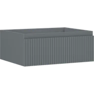 Szafki łazienkowe - Mexen Rivel szafka łazienkowa podumywalkowa 60 cm, 1 szuflada, ryflowana , grafit mat - 91A20-06023-1-BF66 - miniaturka - grafika 1