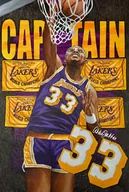 Podkładki pod mysz - PODKŁADKA POD MYSZ Nadruk 22x18 cm Kareem Abdul-Jabbar LA LAKERS Prezent - miniaturka - grafika 1