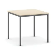 Stoły - B2B Partner Stół do jadalni i stołówki, ciemnoszara konstrukcja, 800x800 mm, dąb 555772 - miniaturka - grafika 1