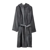 Szlafroki damskie - Kleine wolke chill luksusowy szlafrok frotte rozm. l/xl 100% bawełna ciemnoszary 3045901065 - miniaturka - grafika 1