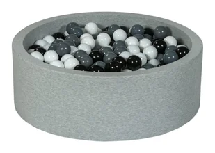 Suchy basen dla dziecka z piłeczkami 450szt (czarny, biały, szary) - Suche baseny - miniaturka - grafika 1