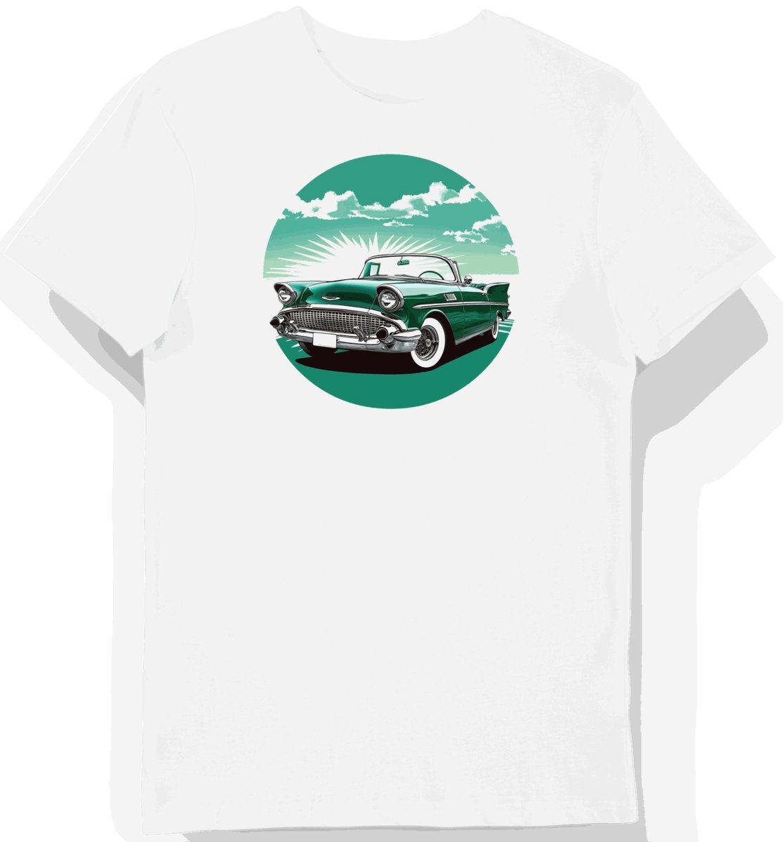 Koszulka męska biała z motywem klasycznego T-birda XXL