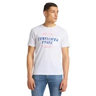 Koszulki męskie - MĘSKI T-SHIRT LEE SS POSTER TEE WHITE L63EFE12 112114994 - Lee - miniaturka - grafika 1