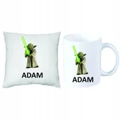 Gadżety dla niej i dla niego - ZESTAW PREZENT PODUSZKA + KUBEK STAR WARS YODA - miniaturka - grafika 1