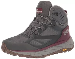 Jack Wolfskin Damskie buty trekkingowe TERRAVENTURE Texapore MID W, Dark Maroon, 42 EU, Dark Maroon, 42 EU - Buty trekkingowe damskie - miniaturka - grafika 1