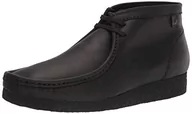 Botki damskie - Clarks Shacre męskie botki, czarna skóra, 44.5 eu - miniaturka - grafika 1