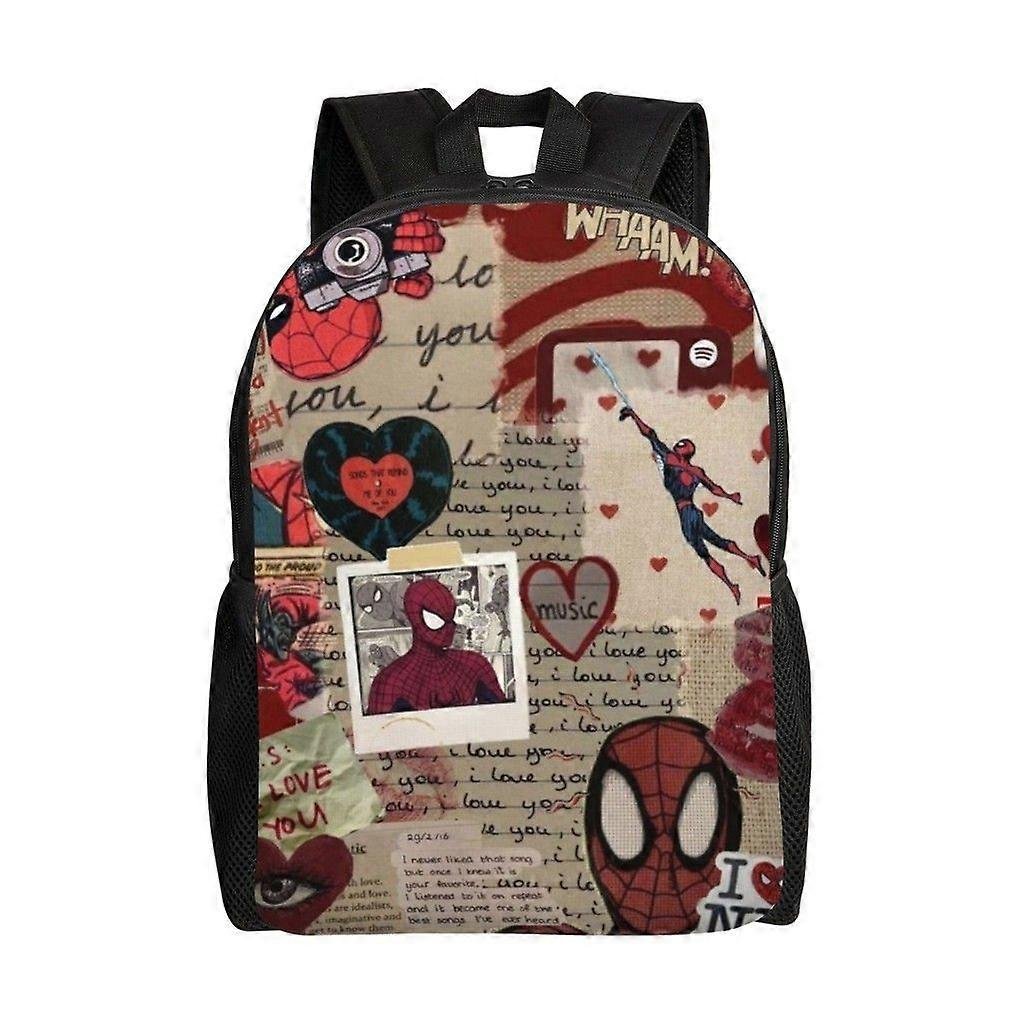Wszechstronny plecak Spider-Man Zmywalny plecak szkolny w stylu casual Modna torba na komputer z tkaniny Oxford Unisex-hjka4077