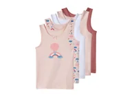 Koszulki dla dziewczynek - lupilu® Podkoszulki dziecięce z biobawełną, 5 sztuk (biały/morela/oliwkowy róż, 98/104) - miniaturka - grafika 1