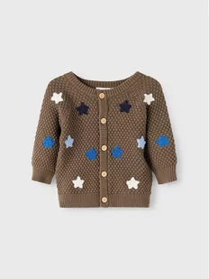 NAME IT Kardigan 13207107 Brązowy Regular Fit - Swetry damskie - miniaturka - grafika 1