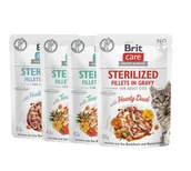 Mokra karma dla kotów - BRIT CARE Cat Sterilized Fillets in Gravy mix 12x85g - miniaturka - grafika 1