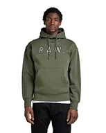Bluzy męskie - G-STAR RAW Vulcanic Raw Loose bluza męska z kapturem, Zielony (Lt Hunter D22231-a612-8165), XXL - miniaturka - grafika 1