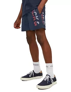 JACK & JONES JUNIOR Szorty kąpielowe dla chłopców Jpstfiji Jjswim Spicelogo Ly Sn Jnr, granatowy blezer, 176 - Kąpielówki dla chłopców - miniaturka - grafika 1