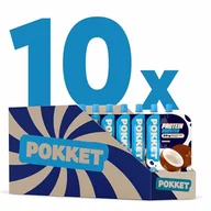 Płatki śniadaniowe i musli - DAWTONA Pokket Przekąska proteinowa kokosowa 10 x 180 g – przecier owocowy z 20 g białka, bez dodatku cukru, odżywczy, niskokaloryczny, o kremowej konsystencji – idealny przed i po treningu - miniaturka - grafika 1