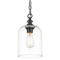 Lampy sufitowe - Cosmo Light Lampa wisząca PRAGUE czarna P01947BK - miniaturka - grafika 1