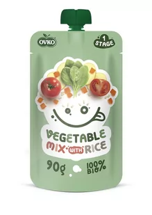 OVKO Danie mix warzyw z ryżem po 6 miesiącu życia BIO 90g - Ovko - Kaszki dla dzieci - miniaturka - grafika 1