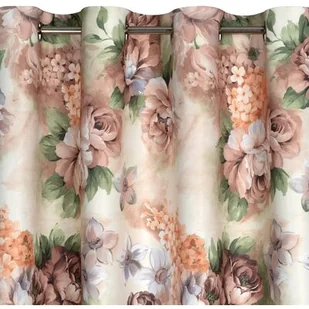 Zasłona 140 x 250 Dekoracyjna Przelotki Altea Beż - Zasłony - miniaturka - grafika 1