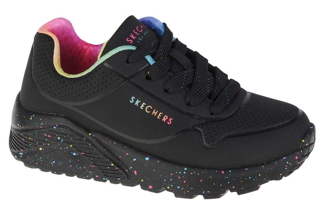 Skechers Uno Lite Rainbow Speckle 310456L-BKMT dziewczęce sneakersy czarne