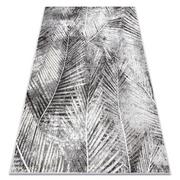 Dywany - Dywan MATEO 8035/644 Nowoczesny liście palmy - strukturalny szary, 140x190 cm - miniaturka - grafika 1