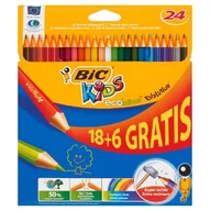 Przybory szkolne - Bic Kredki EVOLUTION PUDEŁKO 18+6 - miniaturka - grafika 1