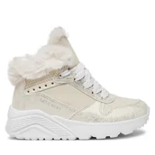 Buty dla dziewczynek - Botki Skechers Uno Lite - Comfurt Collar 310396L/NAT Écru - miniaturka - grafika 1
