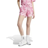 Spodenki damskie - adidas Szorty damskie na co dzień, Off White/Bliss Pink/Pulse Magenta, L - miniaturka - grafika 1