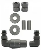 Zawory i kraniki - Zawór termostatyczny trójosiowy Vision grafit strukturalny lewy GW1/2 All in One - miniaturka - grafika 1