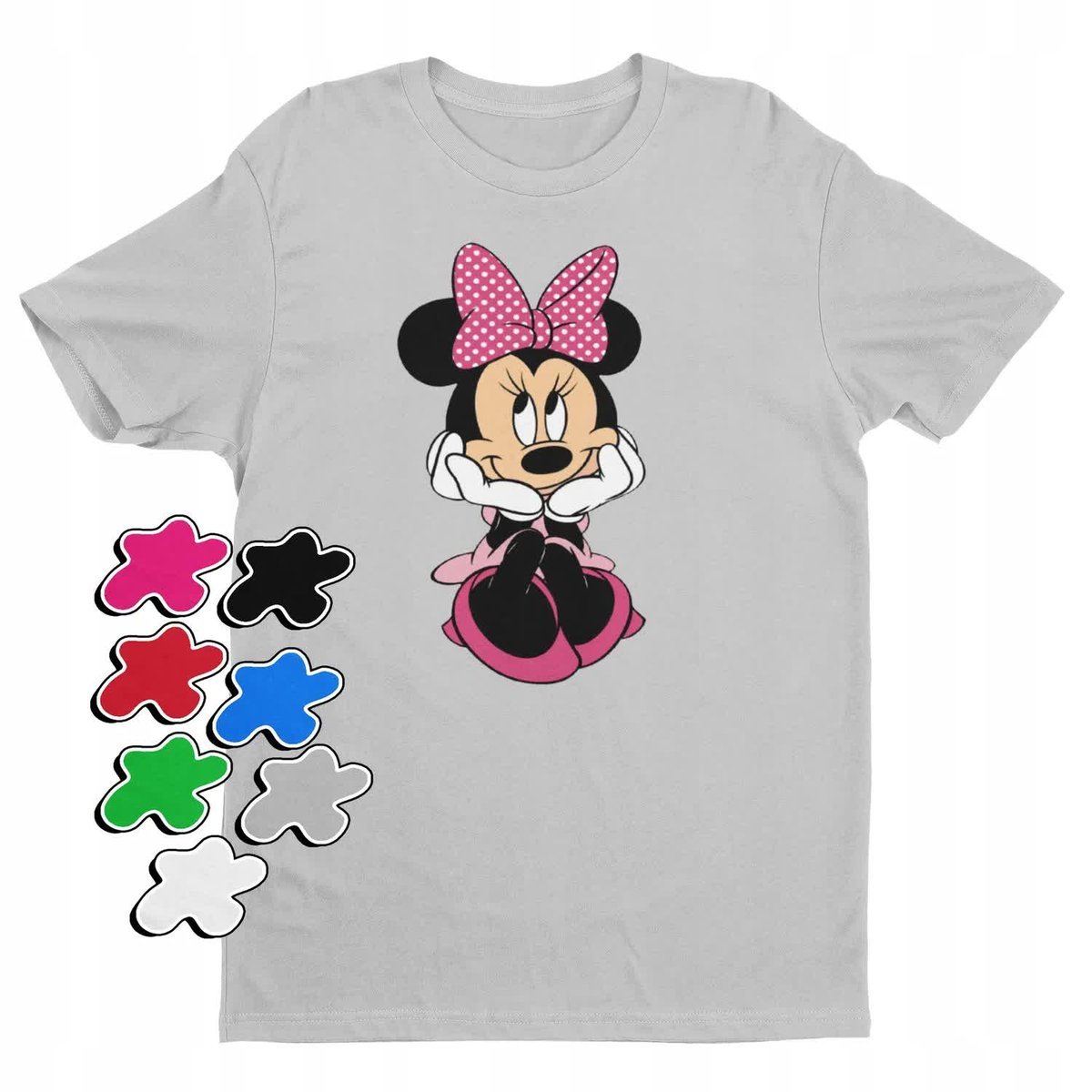 Koszulka T-Shirt Dziecięca Z Nadrukiem Myszka Miki Minnie Różne -M 134-140