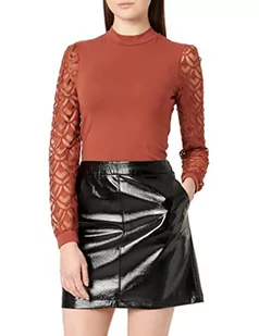 VERO MODA Damska spódnica Vmvinyl Nw Short Coated Skirt Rock, czarna, XS EU, czarny, XS - Spódnice - miniaturka - grafika 1