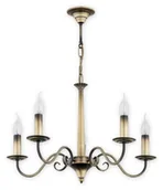 Lampy sufitowe - Lemir Asti żyrandol 5 pł. / patyna O2895 W5 PAT - miniaturka - grafika 1