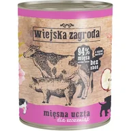 Mokra karma dla psów - Alpha Spirit Wiejska Zagroda dla szczeniąt Mięsna uczta 800g - miniaturka - grafika 1