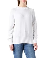 Swetry damskie - BOSS Damski sweter C_fathena, White100, XL - miniaturka - grafika 1