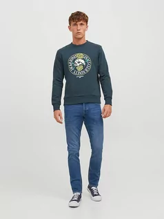 Spodnie męskie - Jack & Jones Dżinsy - Slim fit - w kolorze niebieskim - grafika 1