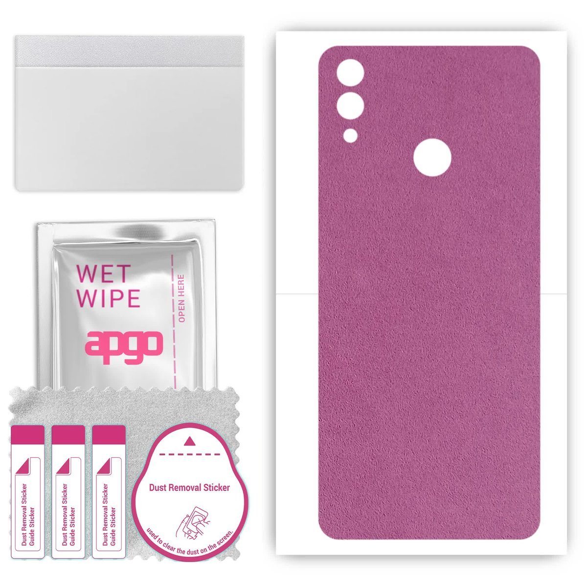 Folia naklejka skórka strukturalna na TYŁ Zamsz do Honor 8X Max - Zamsz Fioletowy - apgo SKINS