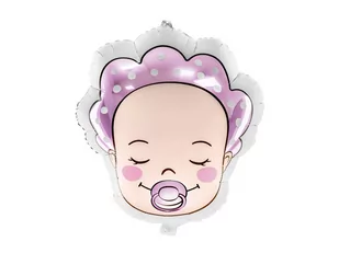PARTYDECO Balon foliowy Bobas, dziewczynka BFOL/0005-9 - Baby shower i roczek - miniaturka - grafika 2