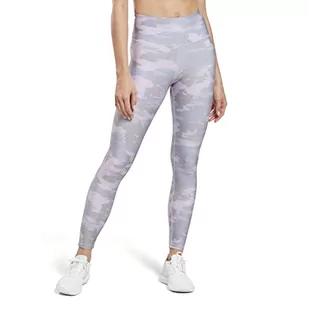 Reebok Damskie legginsy kamuflażowe gotowe do treningu, Fioletowa mgiełka, XL - Legginsy - miniaturka - grafika 1
