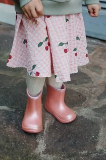 Buty dla dziewczynek - Konges Sløjd kalosze dziecięce kolor różowy - grafika 1