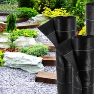 Agrowłókniny - 104 m² folia gruntowa, folia chwastobójcza, folia ściółkująca 100 g, szerokość 1 m, czarna - miniaturka - grafika 1