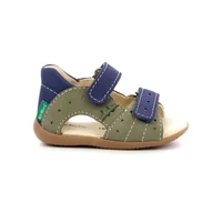 Buty dla dziewczynek - Sandały dziecięce Kickers BOPING-2 KAKI BLEU dziecięce - miniaturka - grafika 1