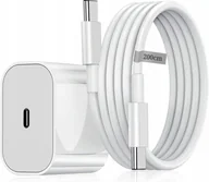 Ładowarki do telefonów - SZYBKA ŁADOWARKA SIECIOWA ZASILACZ PD 20W + KABEL USB-C-DO USB-C PD 150cm - miniaturka - grafika 1