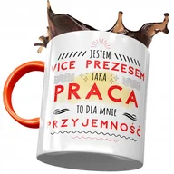 Kubki - Kubek Pomarańczowy dla Vice Prezesa na Prezent z Nadrukiem ze Zdjęciem + Opakowanie na prezent (wzór 04) - miniaturka - grafika 1